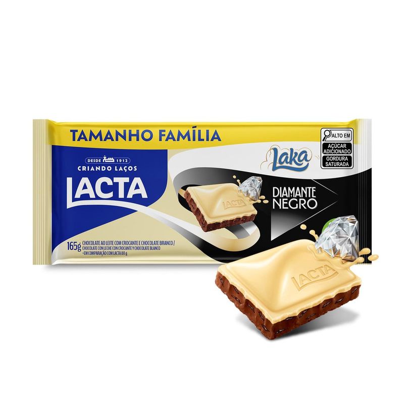 CHOC-LACTA-165G-TAB-DIAM-NEG-LAKA