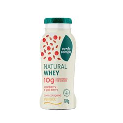 Iogurte Verde Campo Natural Whey 10g Cranberry e Goji Berry 170g