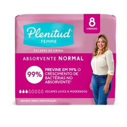 Absorvente Normal Plenitud Femme - 8 unidades