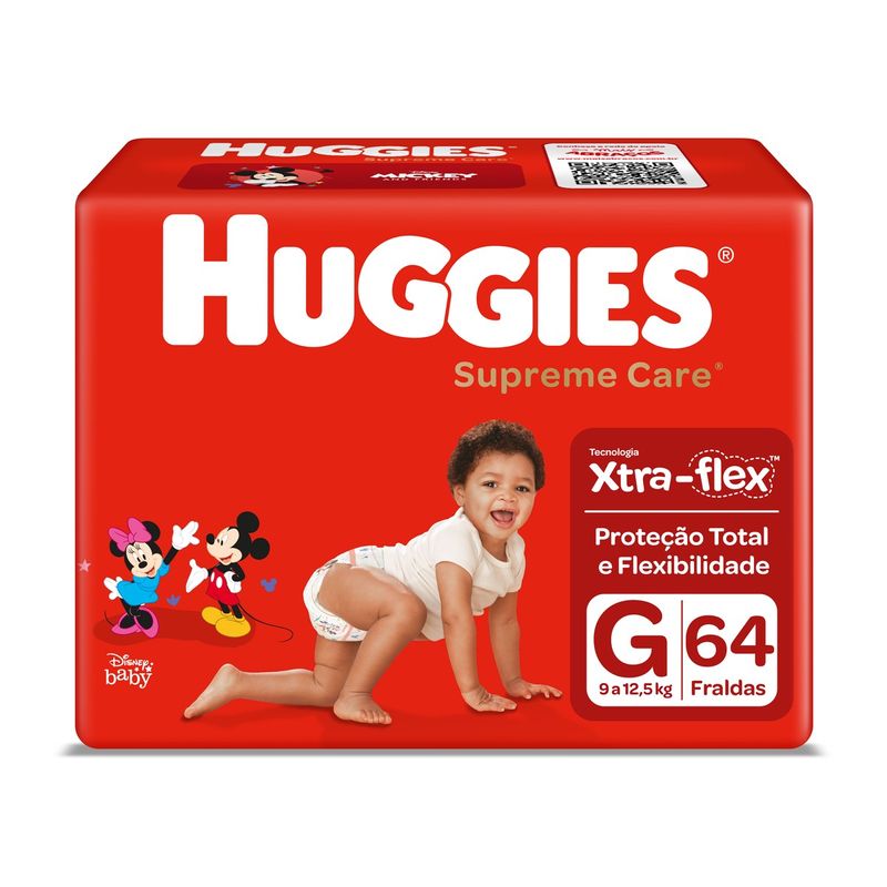 FRALDA-HUGGIES-SUPR-CARE-HIPER-C-64-G