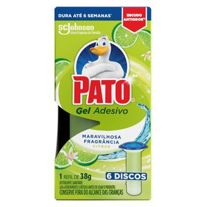 Gel Adesivo Sanitário Pato Refil Citrus com 6 unidades