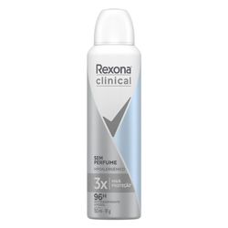 Antitranspirante Aerosol Rexona Clinical Sem perfume 150ml