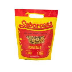 Azeitona Verde Saborosas Fatiada 1,01Kg