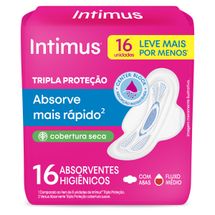 Absorvente Externo Intimus Tripla Proteção Seca com Abas 16u