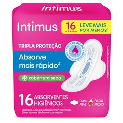 Absorvente Externo Intimus Tripla Proteção Seca com Abas 16u