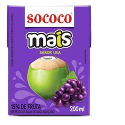 Água De Coco Sococo Mais Uva 200ml