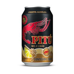 Aguardente Pitu lata 350ml Mel e Limão