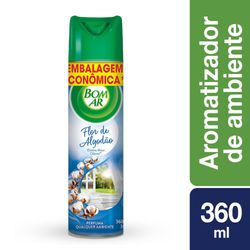 Aromatizador Bom Ar Aerossol Flor de Algodão 360ml Embalagem Econômica