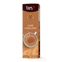 Cápsula Tres Café com Leite Cartucho com 10 UM 9G