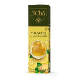 Cápsula de Chá 3 Corações verde com limão e gengibre 10 Unidades