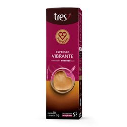 café Cápsula Tres Corações Espresso Vibrante 10 un