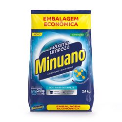 Lava roupas em pó Minuano Máxima Limpeza 2,4kg Embalagem Econômica