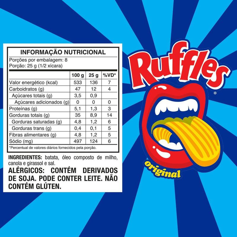 Salgadinho Batata Ruffles Original 200g - Paulistão Atacadista