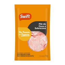 Filé Coxa Sobrecoxa Frango Swift 1Kg Sem Pele