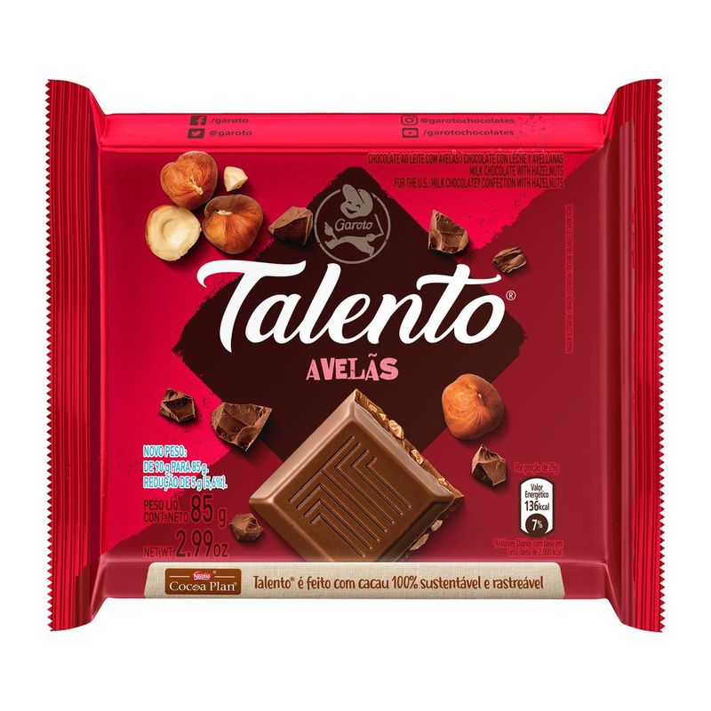 CHOC-GAROTO-85G-TAB-TALENTO-LEITE-AVELA