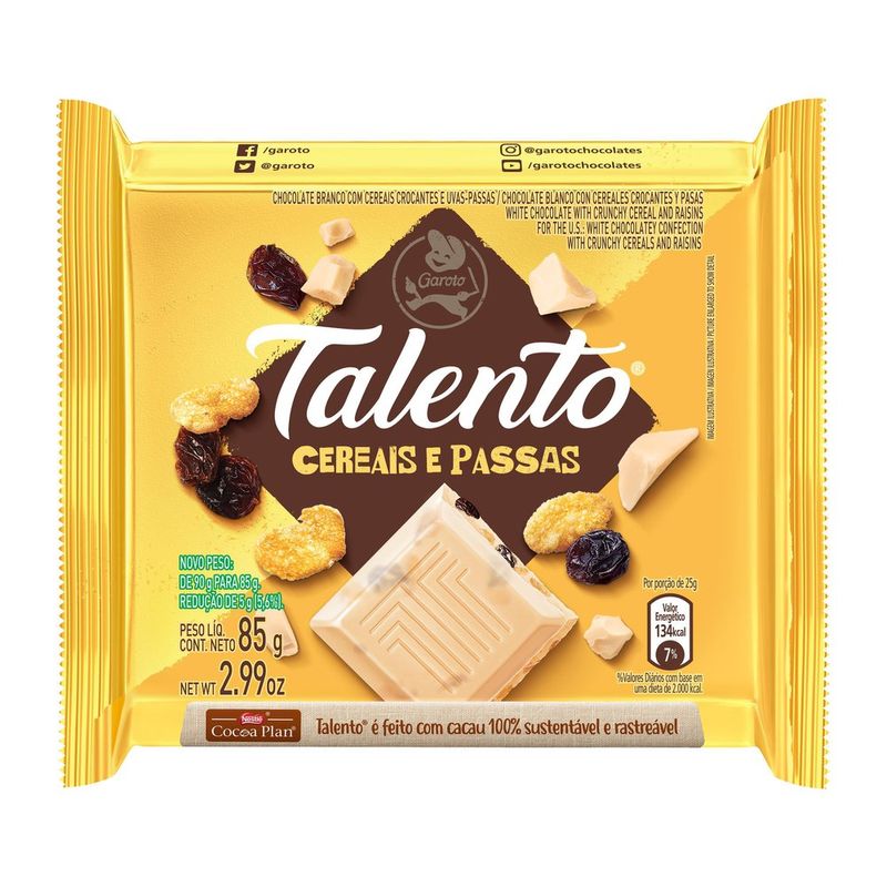 CHOC-GAROTO-85G-TAB-TALENTO-BCO-CEREAIS-PASSAS