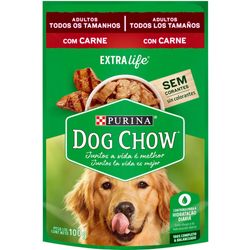 Alimento Cão Dog Chow 100g Sachê Ao Molho Carne