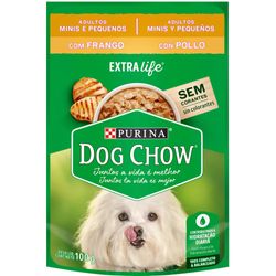 Ração Úmida DOG CHOW Cães Adultos Minis e Pequenos Frango 100g