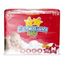 Fralda Estrelinha Super Jumbo M Com 70 Unidades