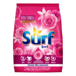 Lava Roupa Pó Surf Rosas E Flor De Lis 2,4Kg