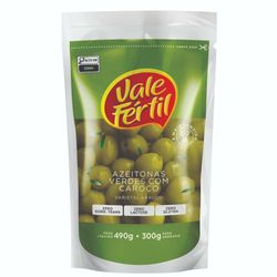 Azeitona Verde Vale Fértil Com Caroço 300g Sachê