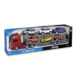 Brinquedo Caminhão Cegonha Jeep Renegade Com 6 Unidades