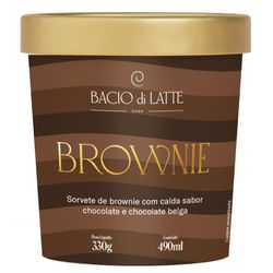 Sorvete Baccio Di Latte Brownie 490ml