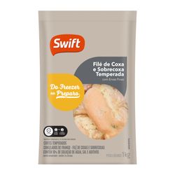 Filé Coxa Sobrecoxa Frango Swift Temperada 1Kg