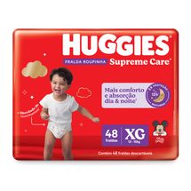 Fralda Huggies Supreme Care Roupinha XG com 48 Unidades