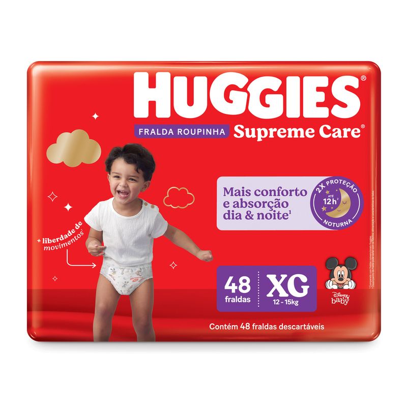 FRALDA-HUGGIES-SUPR-CARE-XG-C-48-ROUP