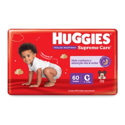 Fralda Huggies Supreme Care Roupinha G com 60 Unidades