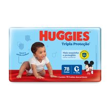 Fralda Huggies Tripla Proteção G com 78 Unidades