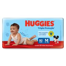 Fralda Huggies Tripla Proteção M com 92 Unidades
