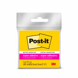 Bloco de Notas 3m Amarelo Neon 76x76 Post it