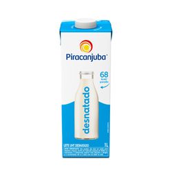 Leite Longa Vida Desnatado Piracanjuba com Tampa 1L