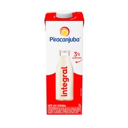 Leite Longa Vida Integral Piracanjuba com Tampa 1L