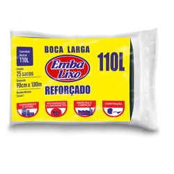 Saco para Lixo Embalixo 110L com 25 unidades Preto