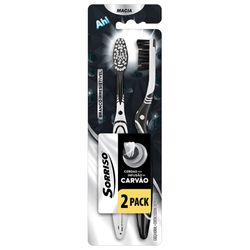 Escova Dental Sorriso com 02 Unidades Carvão