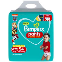 Fralda Pampers Pants Ajuste Total XXG Com 54