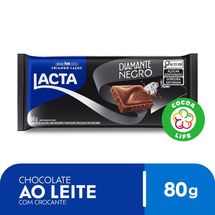 Chocolate ao leite Diamante Negro 80g
