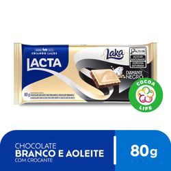 Chocolate branco e ao leite Diamante Negro Laka 80g