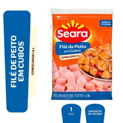 Filé de peito em cubos Seara IQF 1kg
