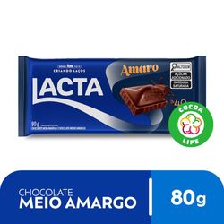 Chocolate Lacta Amaro 40% Cacau 80g Tablete