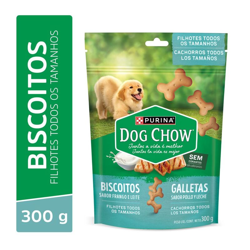 ALIM-CAO-DOG-CHOW-300G-BISC-FILHOTE-FRANGO-E-LEITE