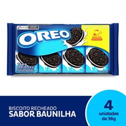 Biscoito Recheado Oreo Original Multipack 144g