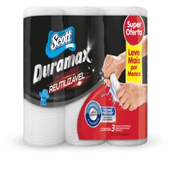 Pano Multiuso Scott Duramax 3 Rolos com 58 Unidades