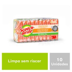Esponja Scott Brite Não Risca Antibac Laranja com 10 Unidades