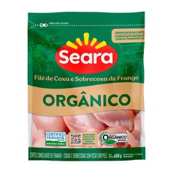 Filé de Coxa e Sobrecoxa sem Osso Orgânico IQF 600g Seara