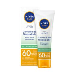 Protetor Solar Facial Beauty Expert Controle de Oleosidade FPS 60 50g Nivea Sun
