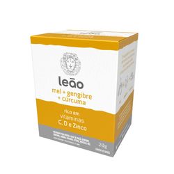 Chá vitamínico Leão mel, gengibre e cúrcuma 20g